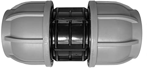 mdpe Water Pipe Compression Joiner/Straight Repair Fittings for Drinking Water/Irrigation Water Supply,10 bar Pressure Rating (32mm)