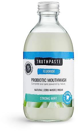 Truthpaste Probiotic Mouthwash Strong Mint (With Fluoride) 300ml - Truthpaste
