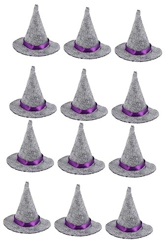 ABOOFAN 12 Stk Mini-hexenhüte Zum Basteln Von Gastgeschenken Weinflaschenhüllen Hausgemachte Ornamente Zubehör Für Hexenhandwerk Mini-hüte Flaschenverschluss Halloween Haarschmuck