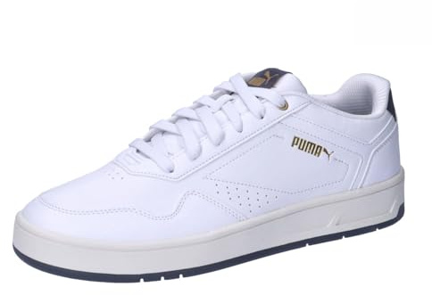 PUMA Mixte Court Classic Sneaker, White-Galactic Gray Gold, 36 EU