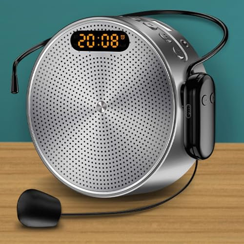 Blissbuilt Amplificador de Voz portátil para Profesores Amplificador de Voz Inalámbrico Amplificador de Voz Personal con Pantalla LED Micrófono con micrófono para Aula,reuniones,Entrenamiento,guías
