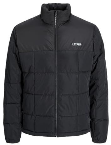 JACK & JONES Chaqueta acolchada para hombre Jjben Square, Negro, S