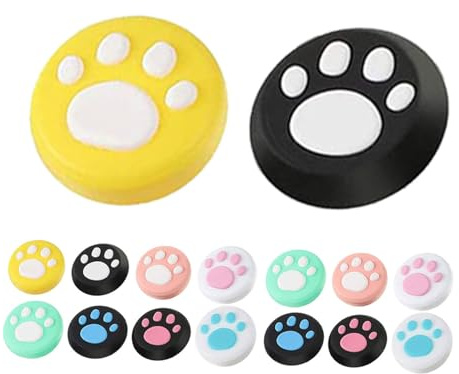 Mikikit 16St Switch Controller Rocker Cap Schutzkappe Daumen-Stick-Kappen Cartoon-Joystick-Abdeckungen Schalter-Controller niedlich Regler Griffabdeckung Rocker-Hut 3D handhaben