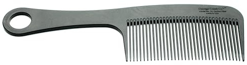 Chicago Comb Model 14 Carbon Fiber, Made in USA, Anti-static, Detangling, Styling & Shower comb, 8.4 inches (21 cm) long