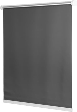 Ventanara® Rollo ohne Bohren schnurlos Springrollo inklusive Klemmträgern (grau (raumverdunkelnd), 40 x 150 cm)