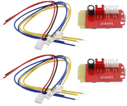 ECSiNG Confezione da 2 moduli ricevitore Bluetooth da 3,7-5 V con ricevitore audio scheda amplificatore rosso con porta di ricarica per altoparlante wireless sistema audio fai da te