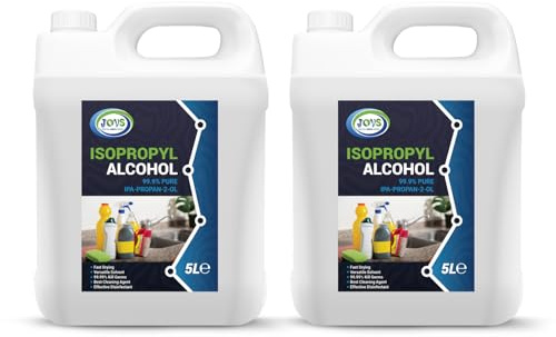 Isopropyl Alcohol 99.9% Pure | Lab Grade IPA | Isopropanol 2x 5L | Rubbing Alcohol for Cleaning and Disinfecting | Solvent for Electronics, Windows, Glass, Appliances, and More
