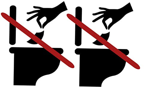 PHENOFICE 2fogli Adesivo Per Coperchio Del Water Decalcomania Per Cartello Da Bagno Di Adesivi Per Coperchio Del Water Decalcomania Per Cartello Per Wc