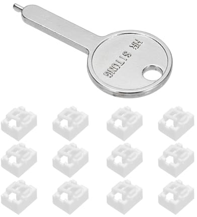 QUARKZMAN 12pz Blocco Porta Porte RJ45/Blocco PC Antipolvere Bianco | con Chiave Codificata