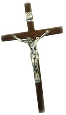 Colcolo Wandkruzifix-Kreuz, Holzkreuz, Wanddekoration, 30,5 cm große Heilige Figur, religiöses Jesuskreuz, Wanddekoration für Eingangsbereich und Büro