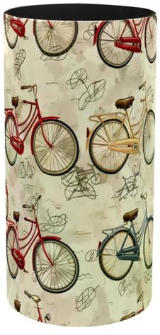 VAPOKF Porte-stylos pour bureau, boîte à musique, pot à crayons, pinceaux de maquillage, rangement de fournitures de bureau, organisateur pour la maison et le bureau – Vélos vintage