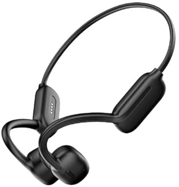 Swiixxer trådlösa sporthörlurar svart 32 GB benkörning Bluetooth 5,2 IPX8 vattentät 98,5 vuxen