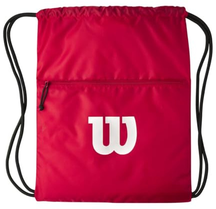 WILSON Pickleball Tasche mit Kordelzug, Rot/Weiß