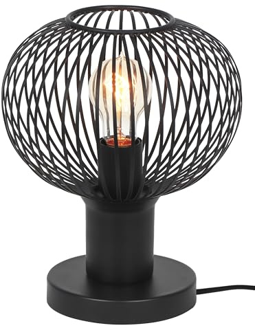 Trio Leuchten Tischleuchte Gila 565700132, Metall Schwarz matt, exkl. 1x E27