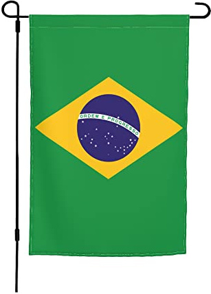 Bandera de jardín de Brasil, 30 x 45 cm, doble cara, pequeña, decorativa