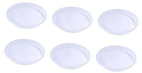 Toyvian 6 Pièces Soucoupes Transparentes pour Pots de Fleurs Plastique sous Pots pour Plantes Intérieures Extérieures Base Pratique pour Fleurs Plantes