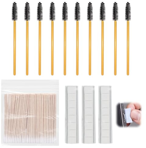 YUVKIN 63-teiliges Reinigungsset für Kopfhörer & Smartphones – 10 Bürsten, 50 USB-C Reinigungsstäbchen & 3 Reinigungsgele, Antistatisch, gegen Staub & Schmutz