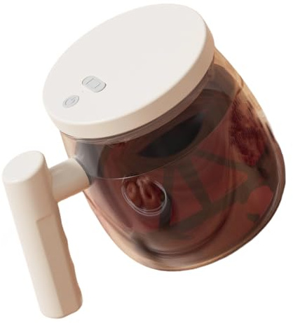 BUBEFSKD Automatic Stirring Glass Cup USB Charging Portable Design User Friendly Kitchen Barwares for Coffee Teas in Office Home Use Quiet Motor Drinkware