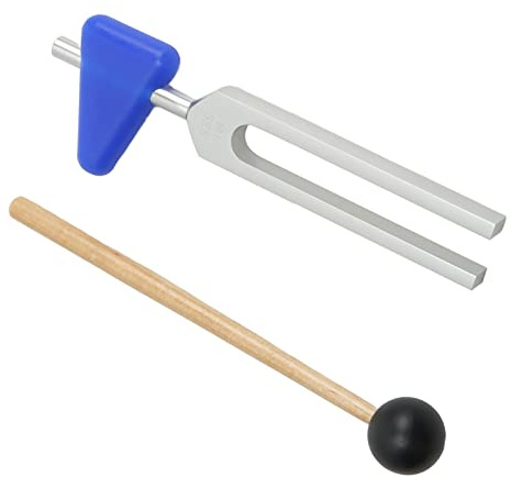 Generic Yoga-Meditation, 528-Hz-Vibrations-Stimmgabel-Set für Entspannung und Einen Ruhigen Geist. Material: Edelstahl, Holz (MI528)