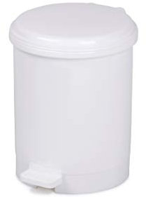 CEP Poubelle à pédale en plastique Blanc 12 L 91912