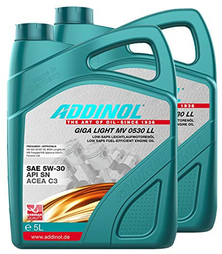 Addinol 2X Motoröl Motorenöl Motor Motoren Motor Oil Engine Oil Benzin Diesel 5W-30 Giga Light Mv 5W30 Ll Longlife 5L