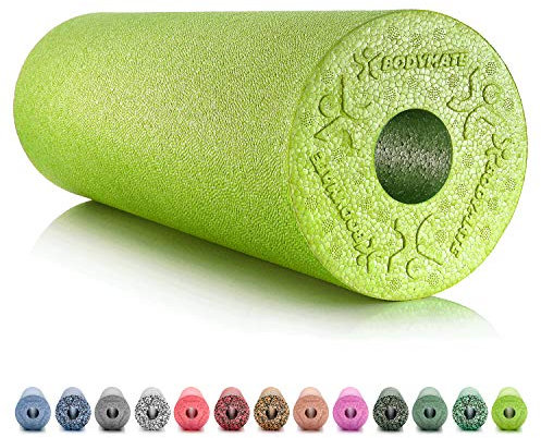 BODYMATE Faszienrolle Standard Mittel-Hart mit Gratis E-Book - Apfel-Grün 45x15cm