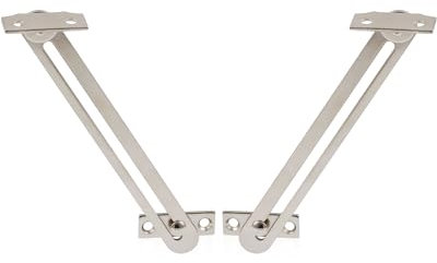 Gedotec Console Pliante | CLAPPY+ | Charnières pliantes 150 mm | 1 Jeu | Porte-rabat avec serrure Supports à Rabat | Arrêtez les deux | Charnières rabattables Ferrure d'abattant pour meuble