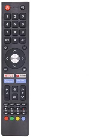 FOXRMT Fernbedienung für Chiq Changhong UHD TV U55H7N L32H7N L40H7N L43H7N L50H7N L55H7N GCBL-TV02BDBIR U58H7N U43H7N U50H7N für Saba SA24S46A9 SA32S677N A9 SA4 0S67A9 - Keine Konfiguration