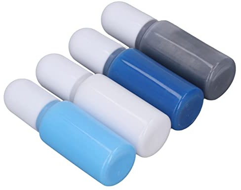 Pigmento in Resina Epossidica a 4 Colori, Pigmento Colorato in Resina Epossidica Ad Alta Trasparenza, Pigmento Colorato in Resina Epossidica UV per la(Set 6 Blu Navy, Grigio, Bianco, Azzurro)