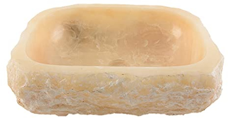 50-60 cm Onyxmarmor -Waschbecken creme rechteckig Badezimmer-Naturstein-Waschbecken Stein-Waschschale Wohnfreuden