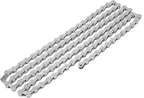 Bicycle Chain Bicycle Chain Half/Full Hollow Road Chains Ultralight 116 Quick Link (Color : Silver) (Silver)