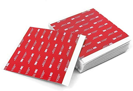 Dpm Tapes VHB LSE110 - Pads Nastro biadesivo in schiuma acrilica, Top di gamma, Per Superfici Difficili, Resistenza acqua e Alte Temperature, Auto, Casa, (50 mm x 50 mm) (5 pezzi)