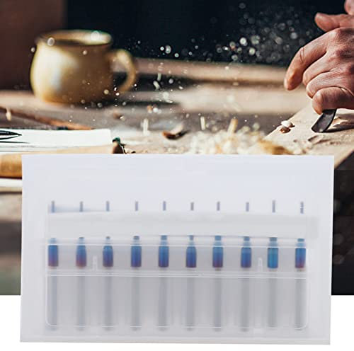 Blue Corn Cutter, 10Pcs End Mill Bits Set Nano Blue Coat End Mill CNC Router Bits Rotary Burrs Set Tool Shank Diameter, Ball Nose End Mills (1.0mm)