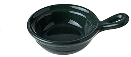 Gravy boat Household Ceramic Seasoning Dish With Handle Creative Milk Dish Dipping Dish Can Be Used for Yogurt Pudding Butter and Honey Salad dressing gravy boat (Color : Dark green)