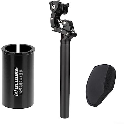 SPORTARC Fahrrad-Gefederte Sattelstütze, Fahrrad-Sattelsäule, Stoßdämpfer, Säulenpfosten 27,2 für Straßen-, Schotter-, Hybrid- und E-Bikes, 27,2 mm mit 28,6-Adapter