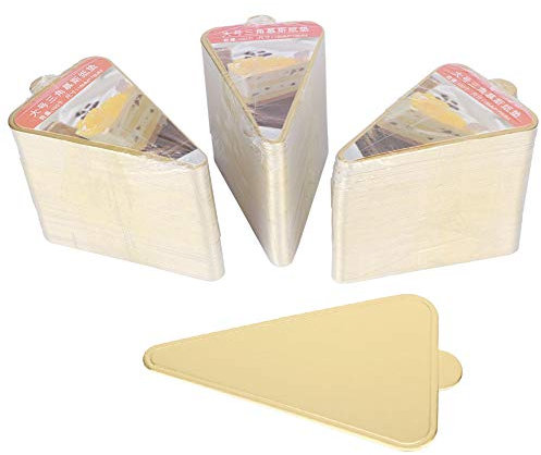 Serlium Mini Cardboard Cake Bases 300pcs Triangular Mousse Cake Boards Cupcake Base Dessert Display Tray Cardboard Decoration Tools