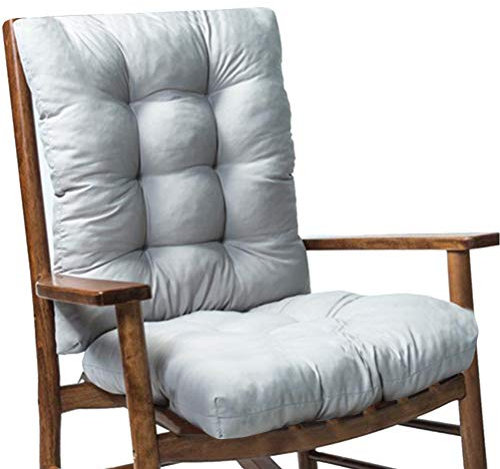 Outdoor Chair Cushions 2 Pack, Garden Seat Pads for Rocking Chair, Rattan Chair, Sofa - Padded Cushion with Vacuum Pack, Grey
