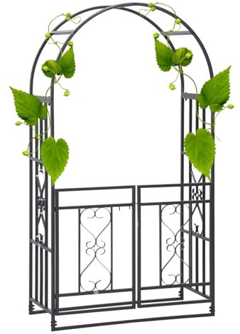 Metallbogen Gartenbogen Spalier Langlebige Eisen Pflanzen Spalier stehen for Zeremonie Brautparty for Pflanzen zur Unterstützung von Rosen Einfacher Zusammenbau Stabil