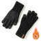 qpyysz Handschuhe Herren Damen Winter Warm Freezer Thermo Schwarze Handschuhe Merino Wolle Doppelschicht Fleece Touchscreen Outdoor Strickhandschuhe Rutschfeste Fleecefutter (black l-xl)