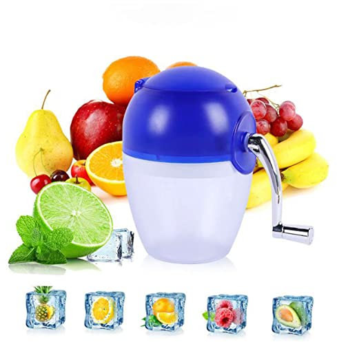 CORHAD Manual Ice Crusher Shaved Ice Maker Small Household Slushie Machine Portable for Summer Use Random Color