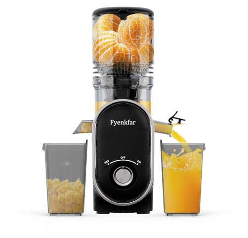 Fyenkfar extractor de zumos y verduras frío (negro-plata)