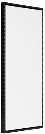 Kate and Laurel Sylvie Blank Framed Canvas Wall Art, 18x40 Black Beaded, Vintage Modern Empty Canvas for Paint-Your-Own Art, Ready to Paint Premium Canvas Already Framed