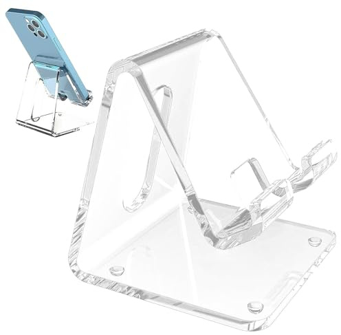 Acryl-Handy-Ständer - Telefonständer, transparenter Handyständer | transparenter Telefonständer, Acryl Tablet Halterung, Telefonhalter für den Schreibtisch, Tragbare Desktop Tablet Ständer Halter