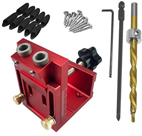 HOMSFOU Carpentry Tool Kit Drill Locator Dowel Kit Angle Drill Guide for Woodworking Accurate
