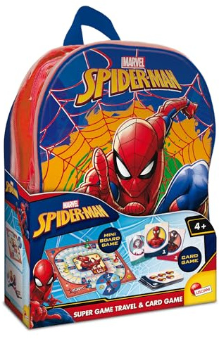 Lisciani Giochi - Spider-man Super game travel & card game in a backpack, 110520