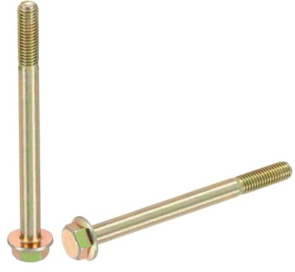 sourcing map Sechskantschrauben, M8-1,25 x 100 mm, metrischer Flansch, Teilgewinde, DIN 6921, Flanschschrauben, Sechskantschrauben, Karbonstahl, verzinkt, bunt, 5 Stück