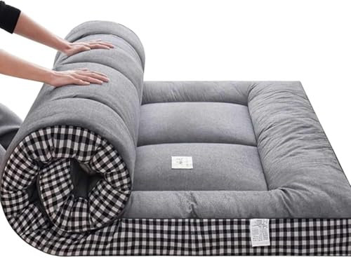 Japanische faltbare Roll-Matratze, dick, tragbar, Isomatte für Camping, Schlafzimmer, Wohnzimmer, kompakt und bequem, Futon