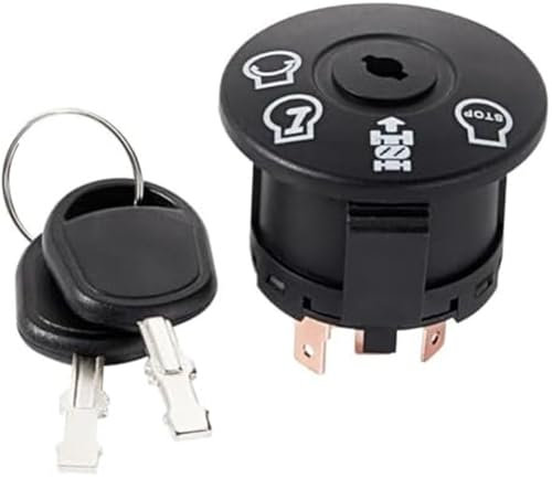Pizgear Solution de démarrage par allumage Remplacez l'ancien système de démarrage défectueux de Votre Tondeuse autoportée Craftman Interrupteur à clé pour Tondeuse à Gazon