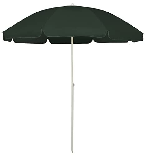 GCHDHAPB Parasol de plage vert de 240 cm pour la maison et le jardin, pelouse et jardin, extérieur, extérieur, parasols et parasols