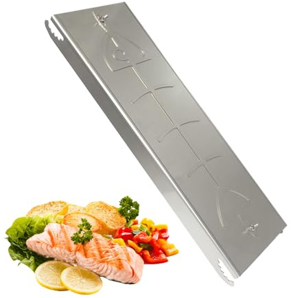 Support pour saumon Flame | Gril plat pour poisson grillé, table rôtissoire accessoires barbecue lisse ustensiles d'extérieur camping pour patio, jardin, pelouse, pique-nique
